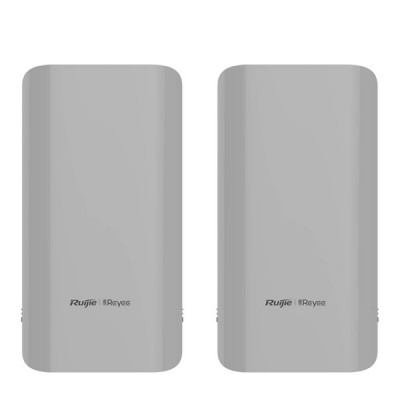 Reyee RG-EST310 V2 Point-to-Point WiFi Link 1-2Km. 802.11ac, Freq 5GHz Hi-Speed 867Mbps, Power 26dBm, Ant 10dBi, IP54 Weatherproof, Support eWeb and Ruijie Cloud management,  24V PoE adapter included, (1 set มี 2 ตัว )