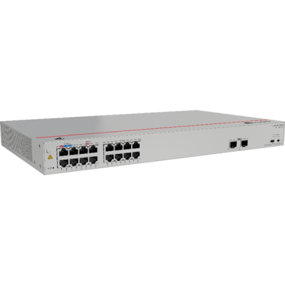 Huawei S110-16LP2SR Unmanaged 124W PoE+ switches 16*10/100/1000BASE-T ports, 2*GE SFP ports Fanless AC power Adapter