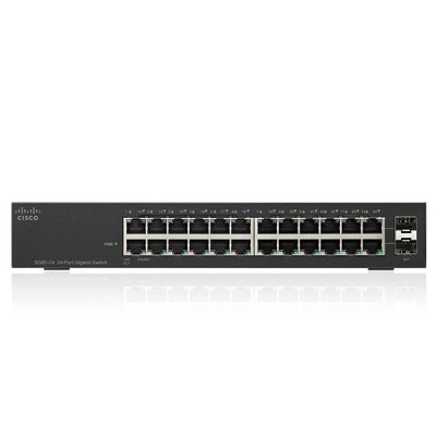 Cisco SG95-24 Switch 24-Port Gigabit Unmanaged Rack Mount,  2-Port Combo Mini-GBIC 