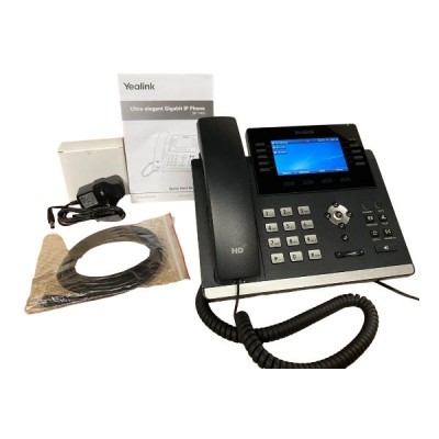 Yealink SIP-T46U IP Phone, VoIP 16 Accounts 4.3-Inch Color Display, Dual USB 2.0, Dual-Port Gigabit Ethernet, PoE 802.3af , Power Adapter Not Included