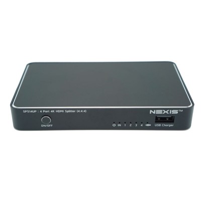 NEXIS SP514UP 1 X 4 HDMI 2.0 SPLITTER 4K (4:4:4) WITH USB CHARGER