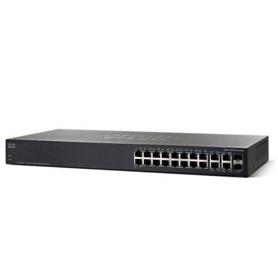 Cisco SG300-20 Switch 20-Port Gigabit L3 Managed, 2-Port mini-GBIC Combo, Static Routing/Spanning Tree/Link Aggregation/VLAN Support