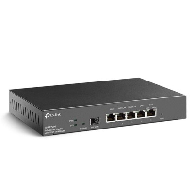 tp-link TL-ER7206 SafeStream Gigabit Multi-WAN Load balance VPN Router (Up to 4 WAN Ports), Omada SDN Centralized Cloud Management