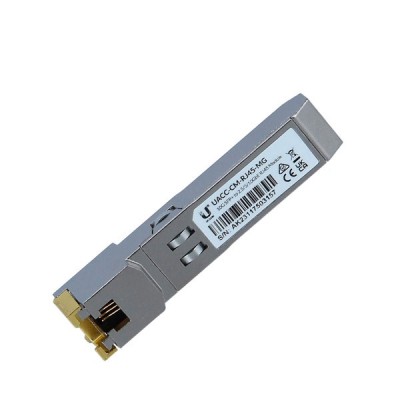 Ubiquiti UACC-CM-RJ45-MG 10G SFP+ to RJ45 adapter Transceiver Copper SFP Module 10 Gbps, up to 100 m.