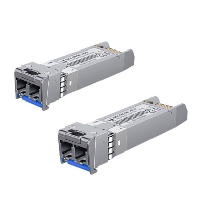Ubiquiti UACC-OM-SM-10G-D2 10G SFP+ Duplex Single-Mode Fiber Module with LC Connector, Supporting Up to 10km. Pack 2 pcs.