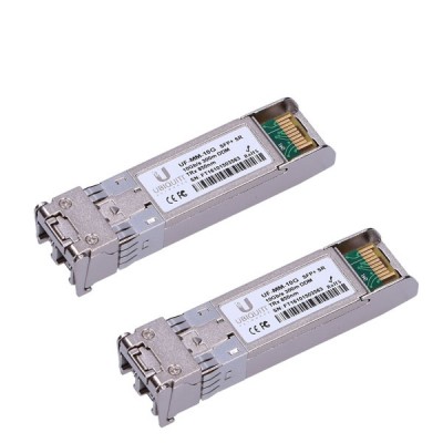 UBiQUiTi UFiber UF-MM-10G SFP 10G Transceiver Module, 850 nm Duplex LC Connector, 300 Meter Multi-Mode (2-Pack)