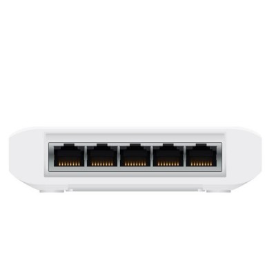 Ubiquiti USW-Flex (UniFi Switch Flex) 5 Port L2 Managed PoE Switch with (1) 802.3at/bt (PoE+/PoE++) input port and (4) 802.3af (PoE) Gigabit Ethernet Ports