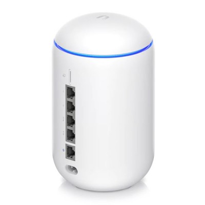 UBiQUiTi UniFi Dream Router (UDR)  All-in-One 5-Port Gigabit (1 WAN + 4 LAN) with (2) PoE ports, Built-in WiFi 6 AP, + UniFi Controller 128 GB SSD internal storage & MicroSD card slot for NVR