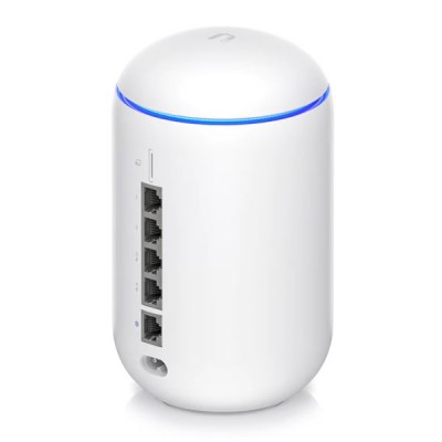 UBiQUiTi UDR (UniFi Dream Router) All-in-One 5-Port Gigabit (1 WAN + 4 LAN) with (2) PoE ports, Built-in WiFi 6 AP, + UniFi Controller 128 GB SSD internal storage & MicroSD card slot for NVR