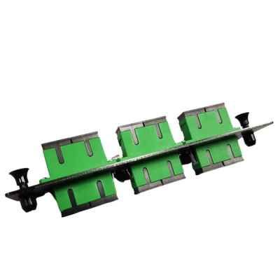 Link UF-2166SM-APC Fiber Optic 3 SC Duplex Snap-In Adapter Plate (SM & APC)