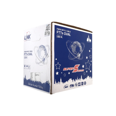 LINK UFH9221-1 Fiber Optic FTTR OVAL 1C, Super-S Series Cable LSZH (Distribution) 100 M. /Box