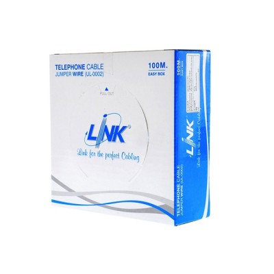 Link UL-0002  Jumper Wire, White -Red (24 AWG) 2C Cable 100M.*/Roll