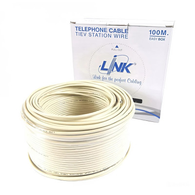 Link UL-1034 TIEV Telephone 0.65 mm (22 AWG) 4C Cable 100M.*/Easy Box