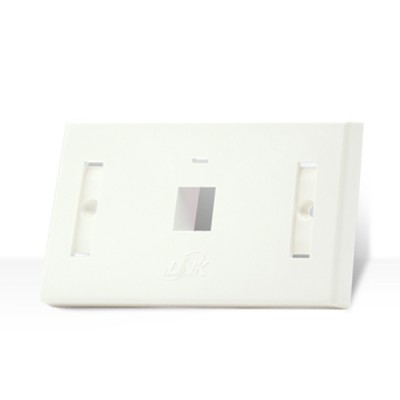 Link US-2001AWH Face Plate 1 Port With Icon & Lable ID, White color
