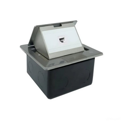 Link US-2031A CAT 6 POP-UP with RJ45 Modular Jack Stainless, 1 Port Outlet w/Damping