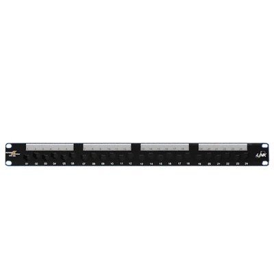 Link US-3226A CAT 6A Unshield Staggered Port Patch Panel 24 Port w/Cable Management