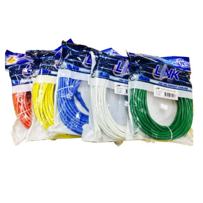 Link US-5115LZ-X  Patch Cord UTP CAT 6 RJ45 - RJ45, LSZH, Length 15M. (รหัสเลือกสี X=1ขาว/2แดง/3เขียว/4ฟ้า/5เหลือง)