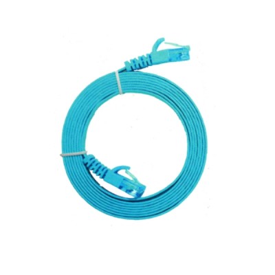 Link US-5155-8 CAT 6 Flat Patch Cord Cable 15 M (Light Blue)