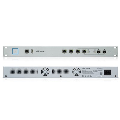 Ubiquiti USG‑PRO‑4 (UniFi Security Gateway Pro 4) Enterprise Gateway Router, 2-Port Gigabit RJ45/SFP WAN Combination and 2-Port Gigabit RJ45 LAN 