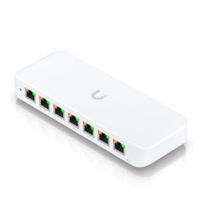 Ubiquiti USW-Ultra-60W (52W) Compact Layer 2, 8-port GbE PoE Switch with Versatile Mounting Options., 7 Port GbE PoE+ output + 1 GbE port with optional PoE++ input