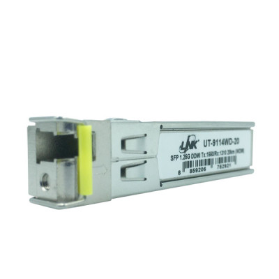 Link UT-9114WD-20 SFP BIDI Tranceiver Single Fiber, Single-Mode (SM), Tx 1550/Rx 1310, 20 Km.