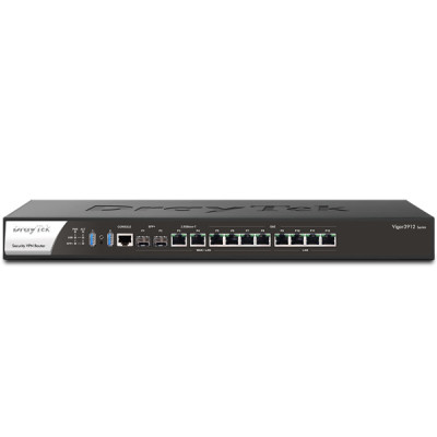 Draytek Vigor3912 Multi WAN Router 10G High-Performance Router Up to 8 WAN Load-Balancing VPN Concentrator, Quad-Core Powerful Enterprise Gateway