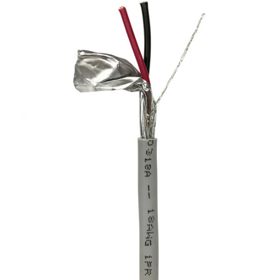 Link CB-0318AA-1 BAS Control Cable Tinned Copper Twisted Pair Shield TC 2C 18 AWG, 1 Pair Individual Electronic Cable (100M/Reel)