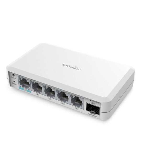 EnGenius EXT1106 Cloud manage 4x Gigabit Ports, 1x Gigabit PD (PoE++) Switch Extender with 1G SFP Port