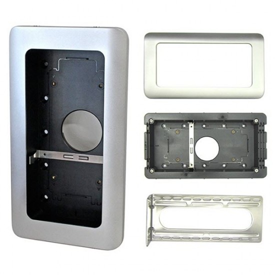 Grandstream GDS series In-Wall Mounting Kit is available for use with the GDS3710 and GDS3705 to be mounted ﬂushed within a wall rather on the surface of the wall