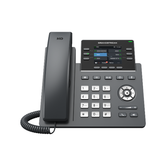 Grandstream GRP2613W WIFI 6 IP Phone 6 SIP Accounts 6 Lines 5-way audio conference HD Audio, 2.8 inch TFT color LCD Dual switched auto-sensing 10/100/1000 PoE Integrated Adapter included