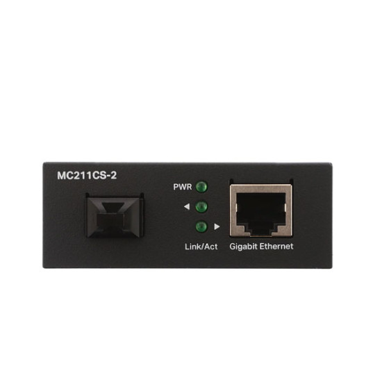 tp-link MC211CS-2 Omada Gigabit Single Mode SC/UPC Fiber WDM Media Converter (Single fiber) , 1550 nm TX, 1310 nm RX, Up to 2 km. (ใช้คู่กับ MC212CS-2)