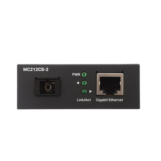 tp-link MC212CS-2 Omada Gigabit Single Mode SC/UPC Fiber WDM Media Converter (Single fiber) , 1310 nm TX, 1550 nm RX, Up to 2 km. (ใช้คู่กับ MC211CS-2)