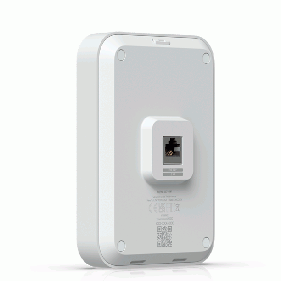 Ubiquiti U7-IW (UniFi 7 In-Wall) Wall Mount Wi-Fi 7 Dual Band Access Point Speed 4.98 Gbps, 3 x 2.5 GbE RJ45 ports, PoE+ Support (PoE not included)