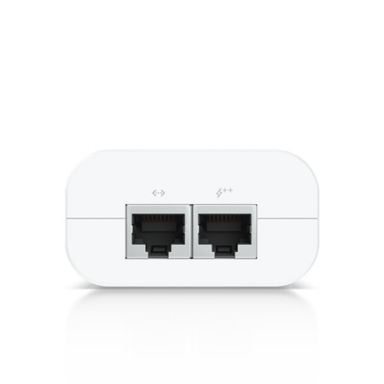 Ubiquiti U-PoE++ PoE Adapter 48V DC (60W), Output Voltage 48V DC @ 1.25A, Gigabit 10/100/1000 Mbps, Surge, Peak Pulse, and Overcurrent Protection