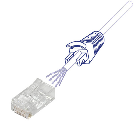 Link US-1002AA CAT6 New RJ45 Plug Transparent Clear (10 Pcs/Pkg.)