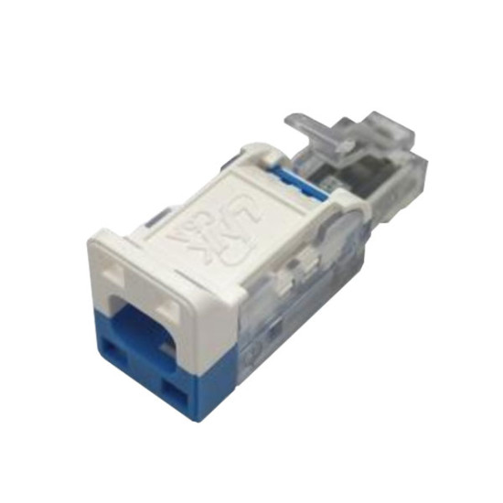 Link US-6110TF CAT 6A UTP RJ45 PLUG, SUPER-S, Field Terminate, White/Blue, 1 Pcs./ Pack