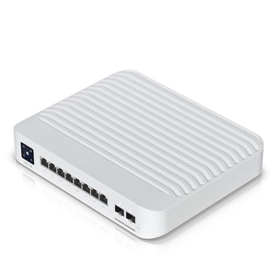 Ubiquiti USW-Pro-8-PoE (120W) UniFi Switch Pro 8 PoE, 8-Port Managed L3 Switch + 2x 2.5 GbE PoE++ RJ 45 Ports + 6x 1 GbE PoE+ RJ 45 Ports (Power Budget 120W), + 2x 1G/10G SFP+ Ports + 1.3" Touchscreen LCD Display