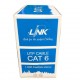 Link US-9106BLSZH UTP CAT6 Indoor Cable, 23 AWG, Bandwidth 250MHz w/Cross Filler, LSZH, Blue Color, 305M/Box