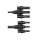 Link CB-1008 MC4 T-Type , 3 to 1 Connector (Pair), 1500V, 30A, TUV Standard, (2.5 mm², 4.0 mm² and 6.0 mm²) 								