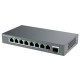 Grandstream GWN7701M Unmanaged Network Switch 8 port Multi-Gigabit RJ45, LED Indicators, Green technology reduces power consumption, Fanless, Desktop/ Wall-Mount