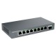 Grandstream GWN7701M Unmanaged Network Switch 8 port Multi-Gigabit RJ45, LED Indicators, Green technology reduces power consumption, Fanless, Desktop/ Wall-Mount