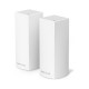 Linksys LSS-MX8400-AH Tri Band Mesh Router Velop WiFi 6 Intelligent Mesh technology, Dynamic Backhaul, Delivering 4.2Gbps WiFi speeds covering up to 500 sq. m. Handles 80+ devices (Pack 2)