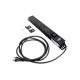Link CH-10306A PDU 6 TIS Outlet w/Cable 3 M. + Lighting Switch w/Guard , 16A, Electronic Circuit Breaker