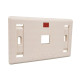 COMMSCOPE AM-3012 (272352-1) Faceplate Standard Kit, 1 Port,  Icon & Label, Almond, 1 EA/Pkg