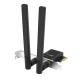 tp-link Archer TX55E AX3000 Dual Band Wi-Fi 6 Bluetooth 5.2 PCI Express Adapter, 2× High Gain External Antennas, MU-MIMO, OFDMA, WPA3, Bluetooth 5.2