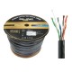 GLINK GLG5008 cat5E Gold series, Outdoor UTP Cable, Black Color, 305M/Roll in Box	