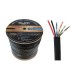 GLINK GLG5009 cat5E Gold series, UTP Outdoor w/Power Wire Cable, Black Color, 305M/Roll in Box