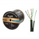 GLINK GLG5010 cat5E Gold series, Outdoor UTP PE w/Drop Wire Cable, Black Color, 305M/Roll in Box