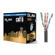 GLINK GLG6002 cat6 Gold series, Outdoor UTP Cable, Black Color, 100M/Pull Reel in Box