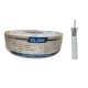 GLINK RG6 100m White signal cable, WHITE PVC Jacket, Insulation 4.7mm FPE Copper, Shield 60%, STANDARD  100m./Roll
